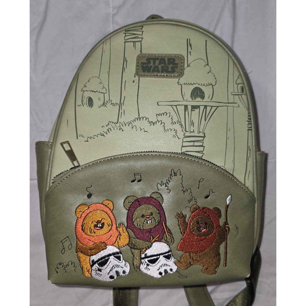RARE Disney star wars brand ewok wicket mini backpack bookbag purse!